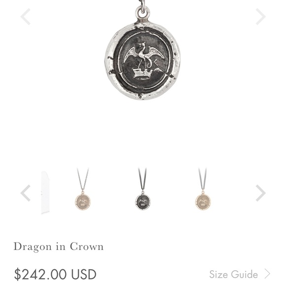 Pyrrha Dragon in Crown Necklace - Picture 2 of 3